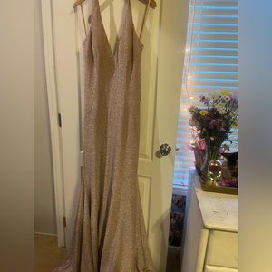 clarisse glitter prom dress